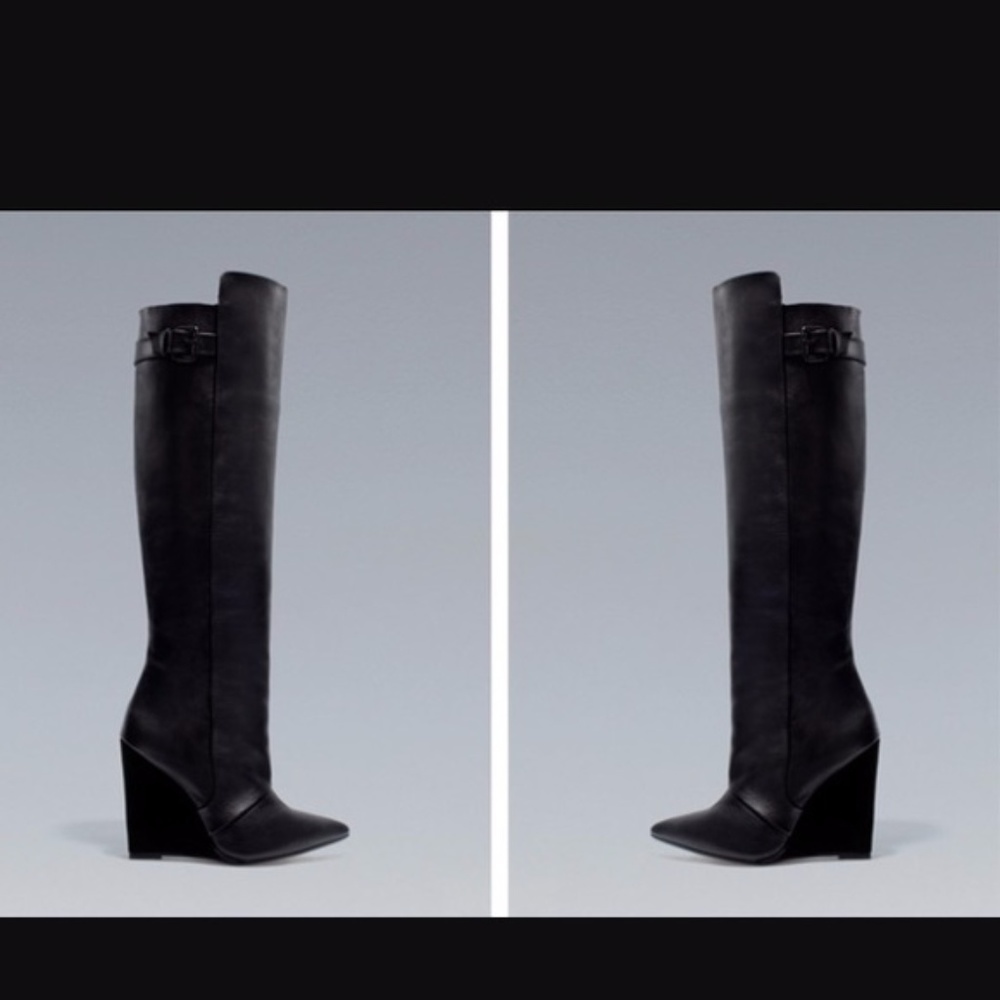 Zara Wedge Boots - Blogger Fav!