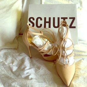 SCHUTZ Tan Zora heel size 10 NIB