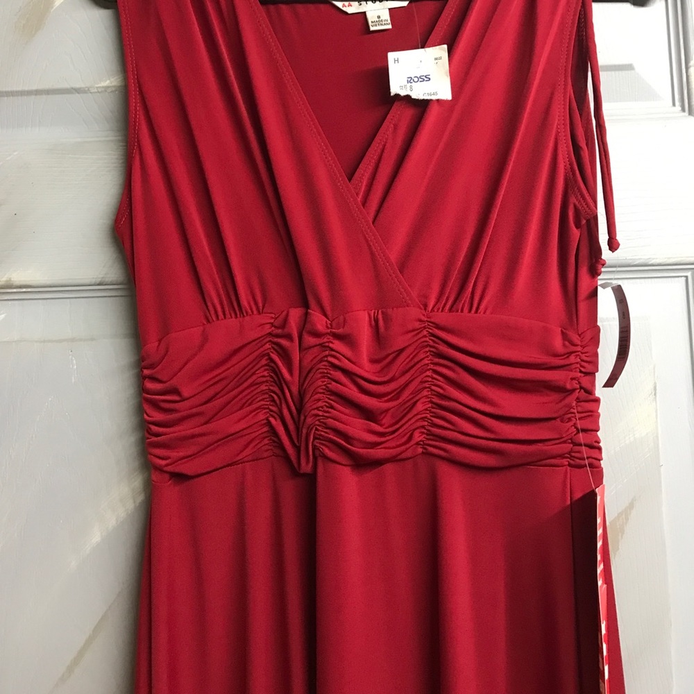 Red cocktail dress long