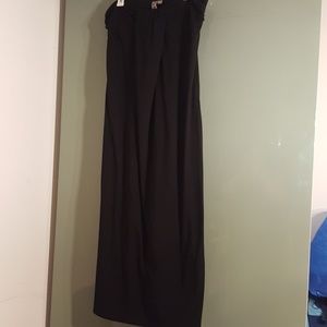 Black strapless maxi dress