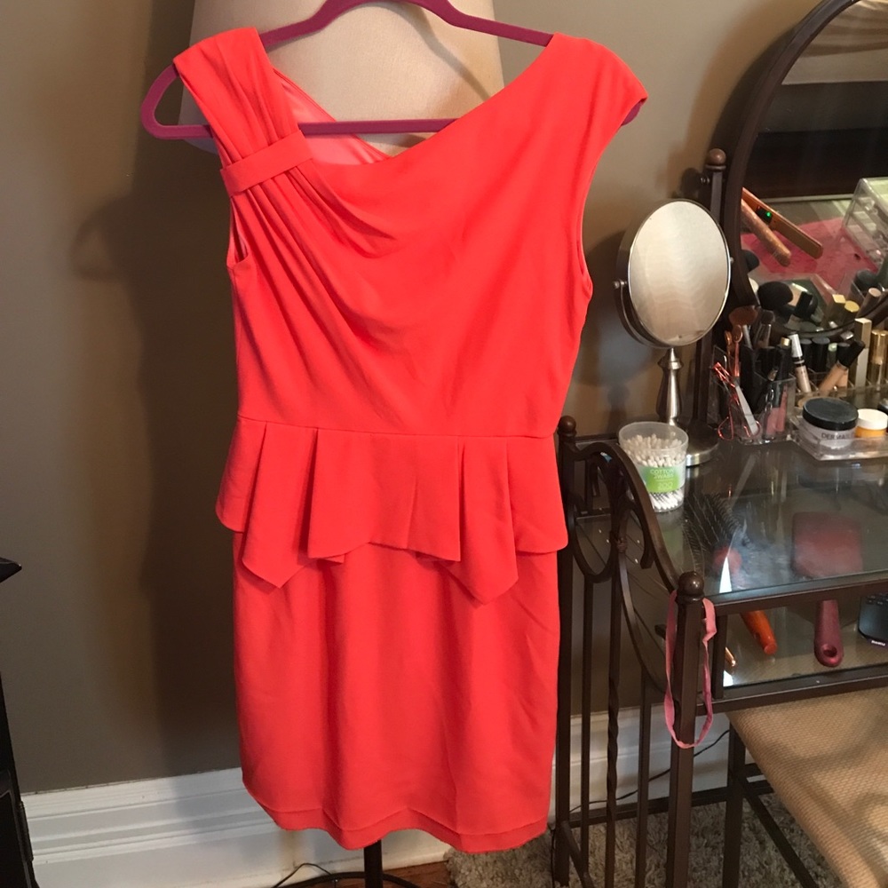 Coral cocktail dress size small