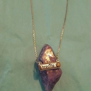 Brighton "Breathe" necklace.  Adjustable chain.