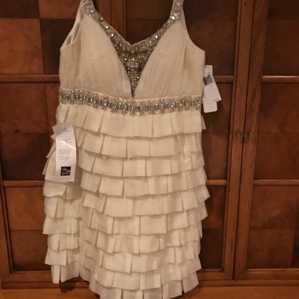 Ivory Size 12 Sue Wong Cocktail Dress