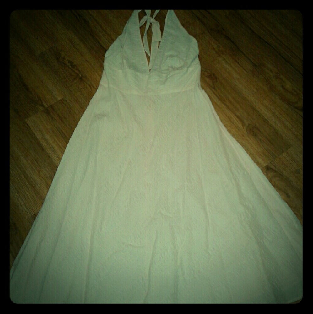 BABY PINK PIN UP BACKLESS MID DRESS