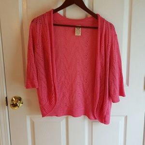 Loose knit shrug