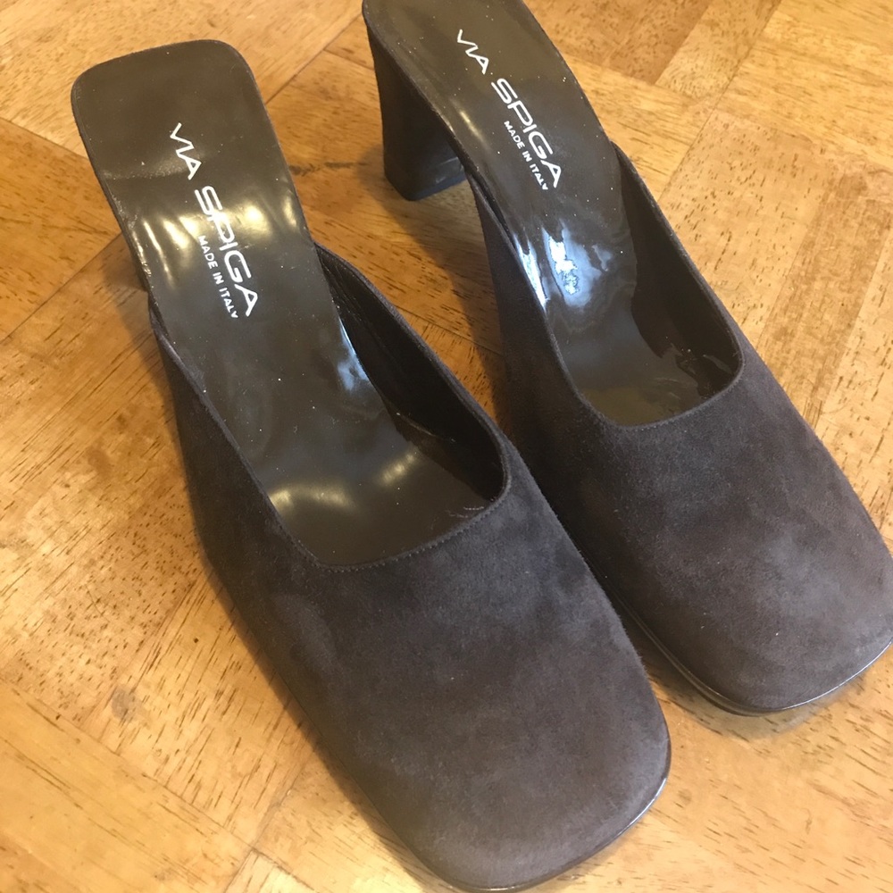 Brown suede shoes