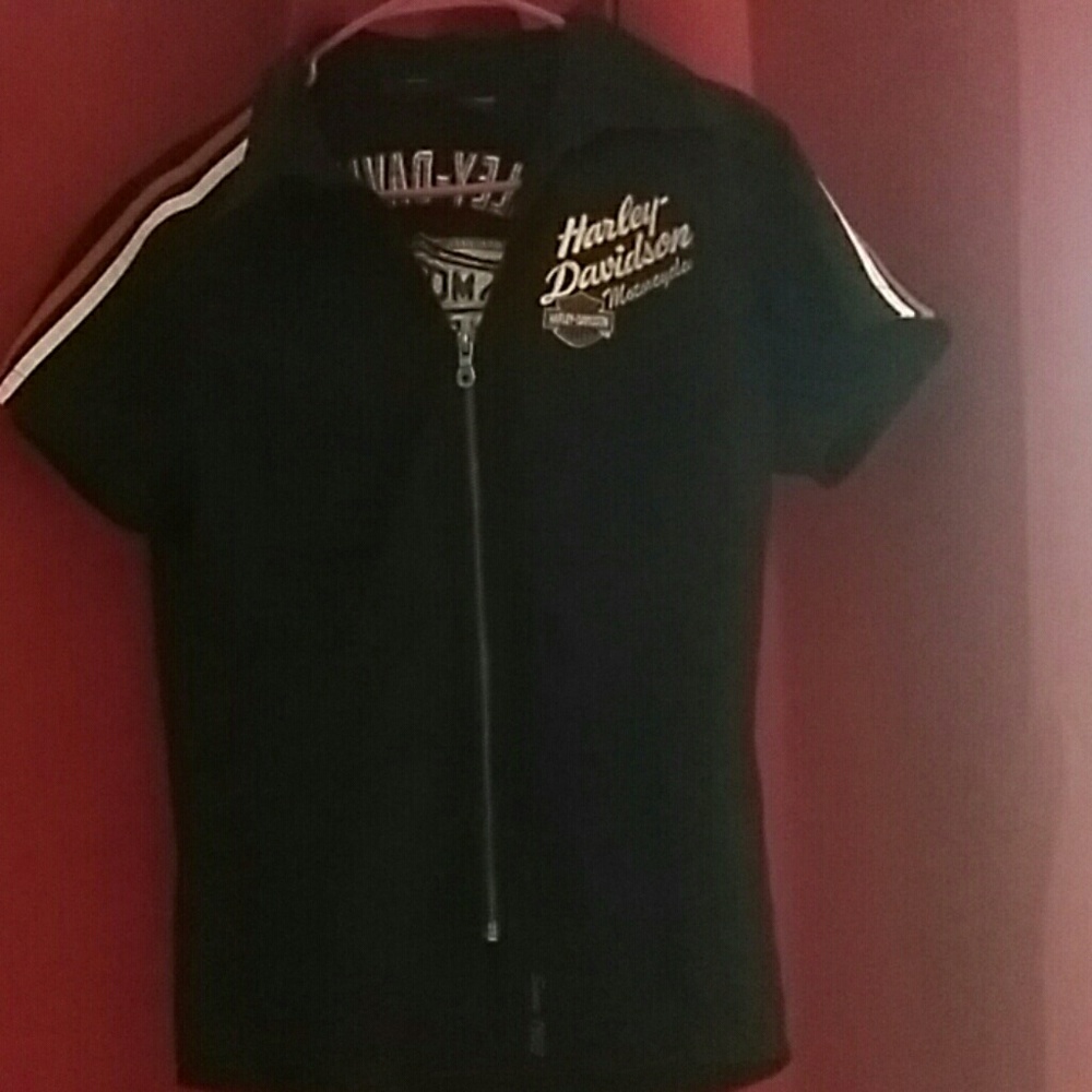 Harley Davidson zip up collared jacket