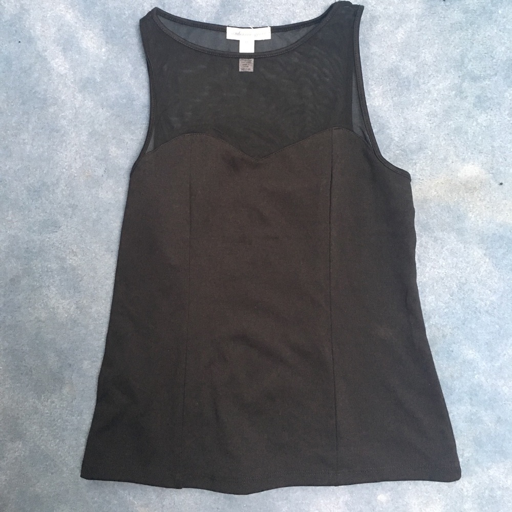 black sheer tank