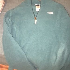 Girls green North Face pullover. Very warm.