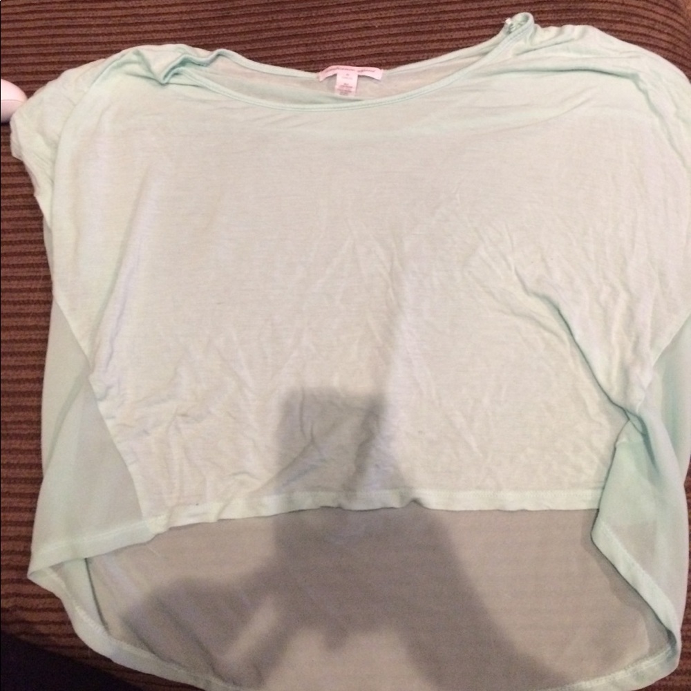 Hi lo sheer crop top