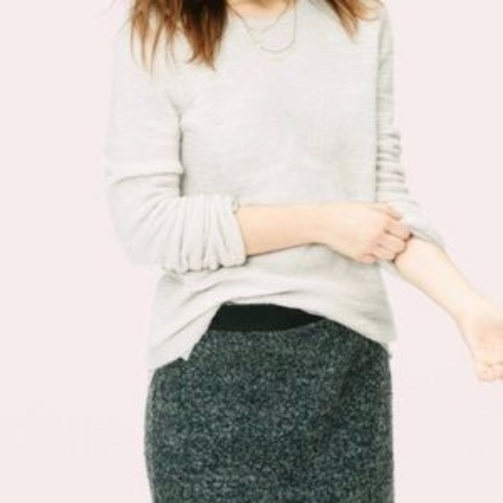 NWOT Lou & Grey Fuzzy Splitstripe Popover  Sweater