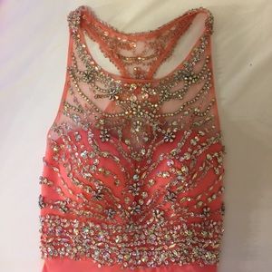 Beautiful coral prom dress