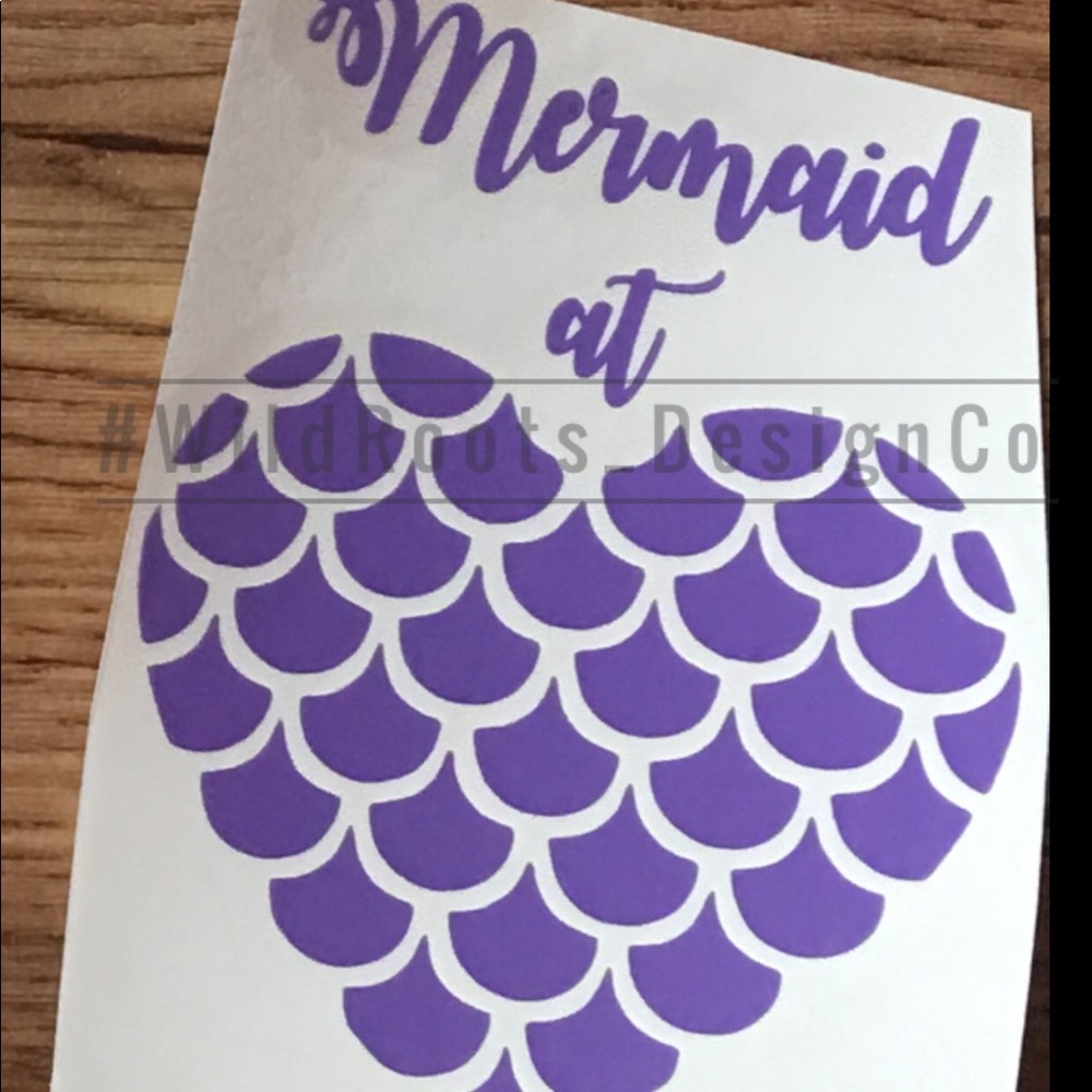 Mermaid at heart decal