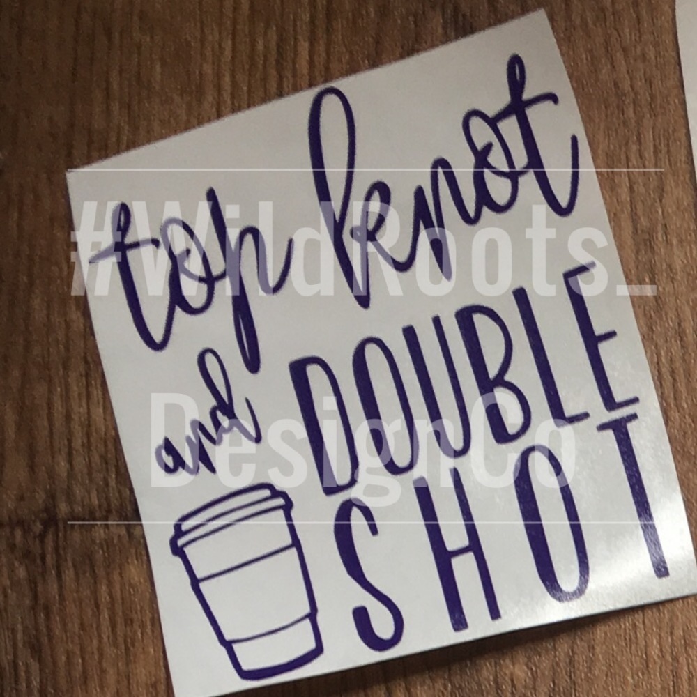 Top knot double shot decal