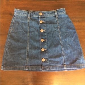Denim Button Up Skirt