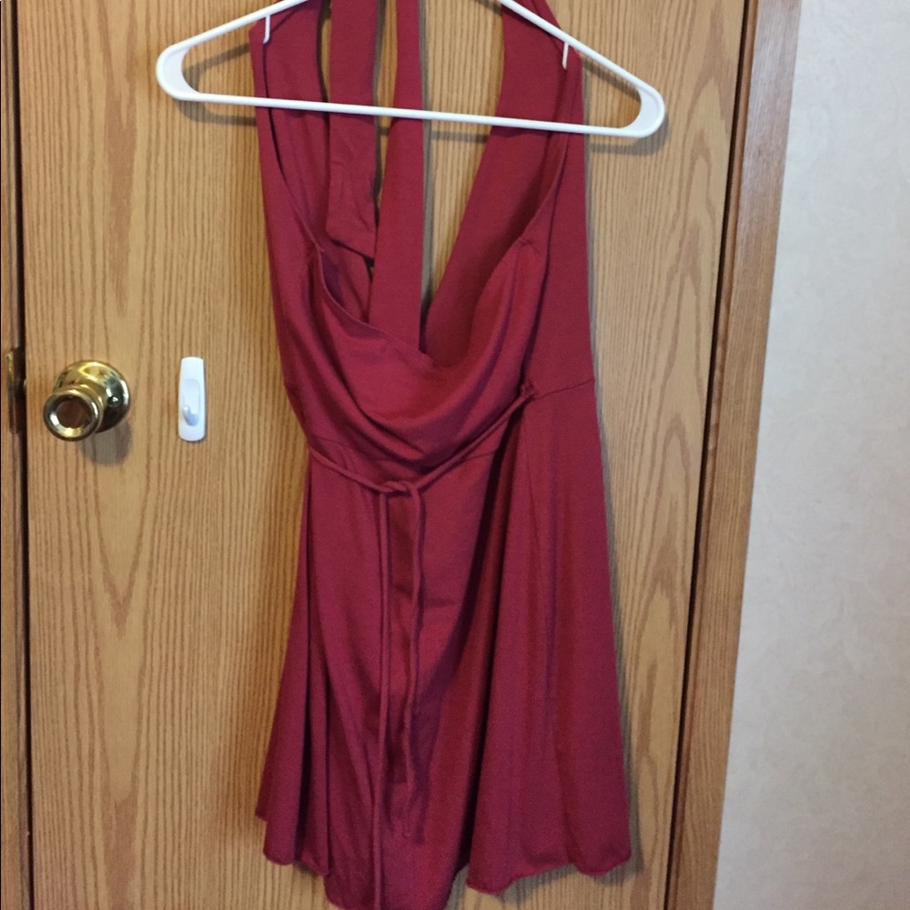 Red wrap dress - Picture 2 of 4