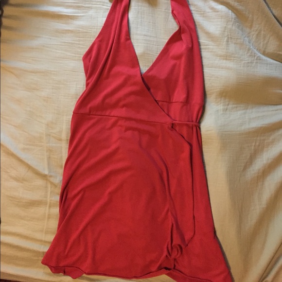Red wrap dress - Picture 3 of 4