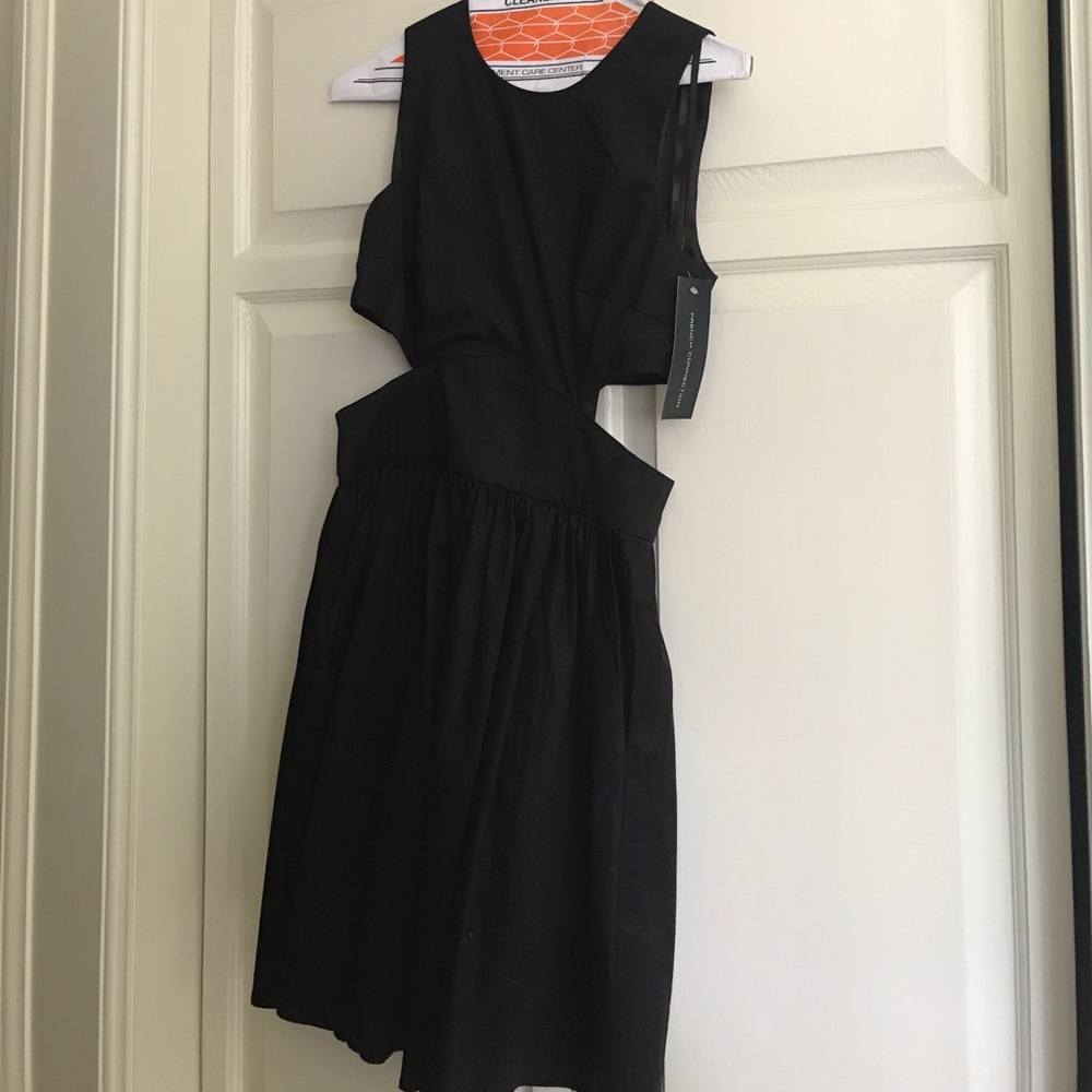 Black French connection dress with cut outs