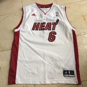 White Lebron James Miami Heat #6 Jersey