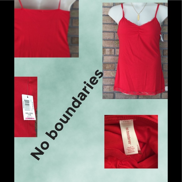 Tops - 🅿️ Juniors 2X Red Cami