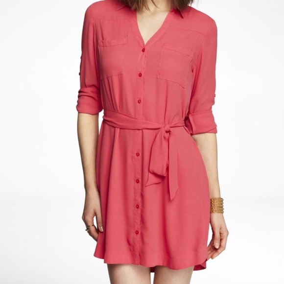 Express Button Down Dress Clearance 