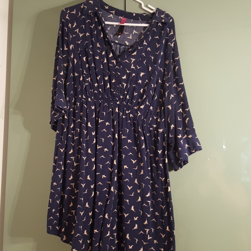 Bird print tunic/dress