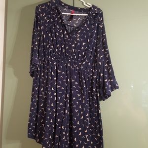 Bird print tunic/dress