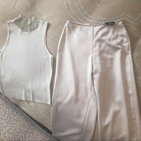 Gorgeous!  Carmen Marc Volvo pants and beaded top. - Picture 1 of 3