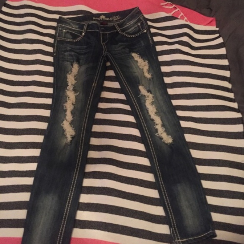 Distressed ripped denim Jeans