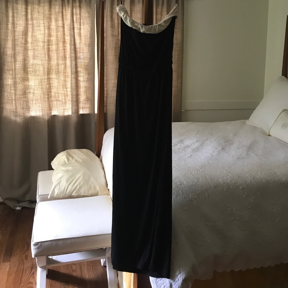 Black strapless j crew maxi dress
