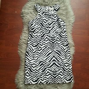 Michael Kors Textured Zebra Tank Dress Size 8