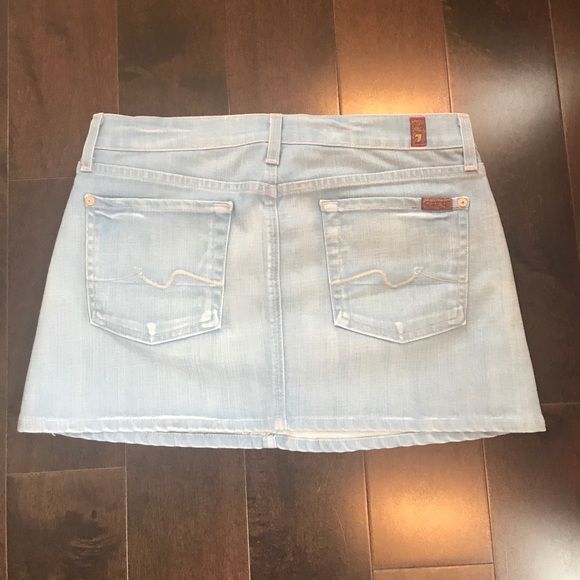 7 For All Mankind Denim Mini Skirt - Picture 2 of 6