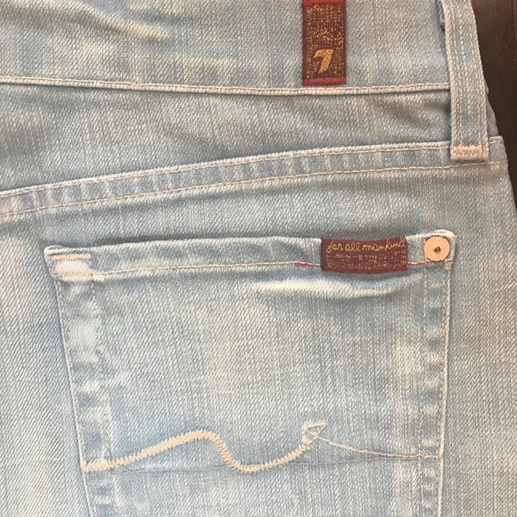 7 For All Mankind Denim Mini Skirt - Picture 3 of 6