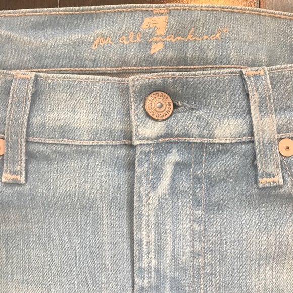 7 For All Mankind Denim Mini Skirt - Picture 4 of 6