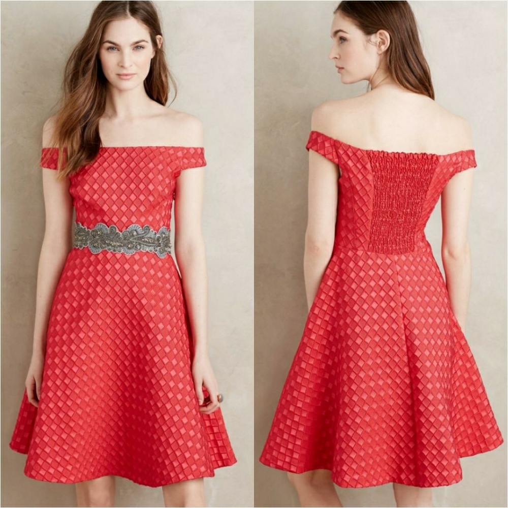Moulinette Soeurs Minette Dress Red Smocked - Picture 1 of 8
