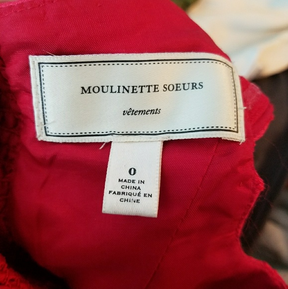 Moulinette Soeurs Minette Dress Red Smocked - Picture 8 of 8