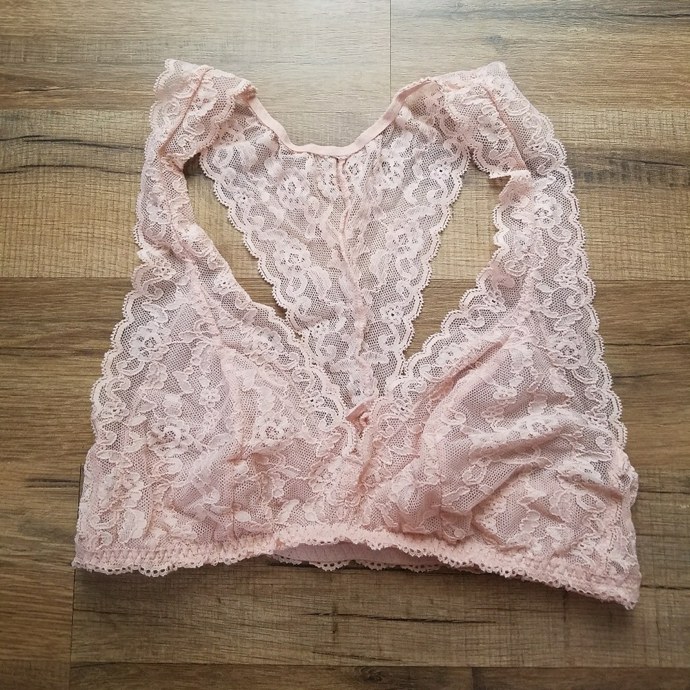 Victoria's Secret blush pink lace bralette