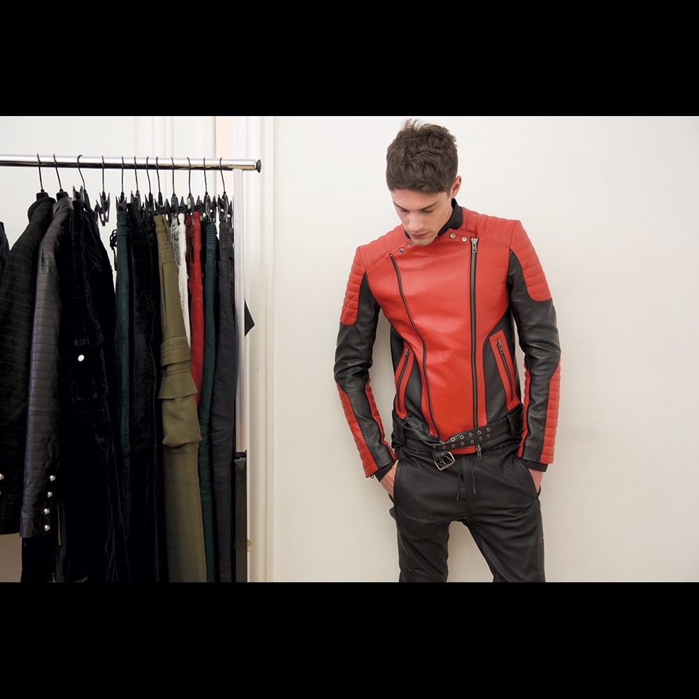 BALMAIN X HM MENS MOTORCYCLE JACKET