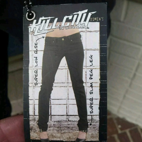 VINTAGE NWT AUTHENTIC KILL CITY JEANS JUNKIE FIT - Picture 4 of 6