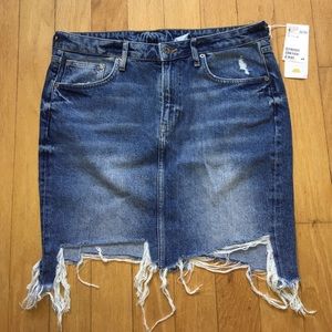 Deconstructed Denim Skirt