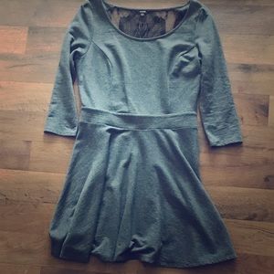Guess gray dress w/ black-laced back