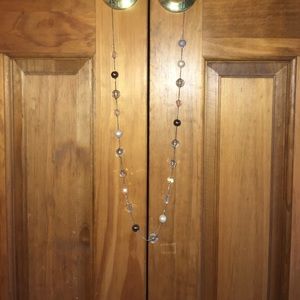 Long purple beaded necklace