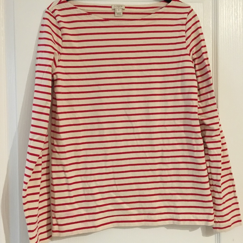 Never worn JCrew stripped boat neck shirt size XS