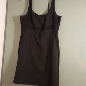 Black mini mod/colorblocked dress