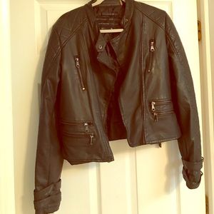 Faux leather jacket