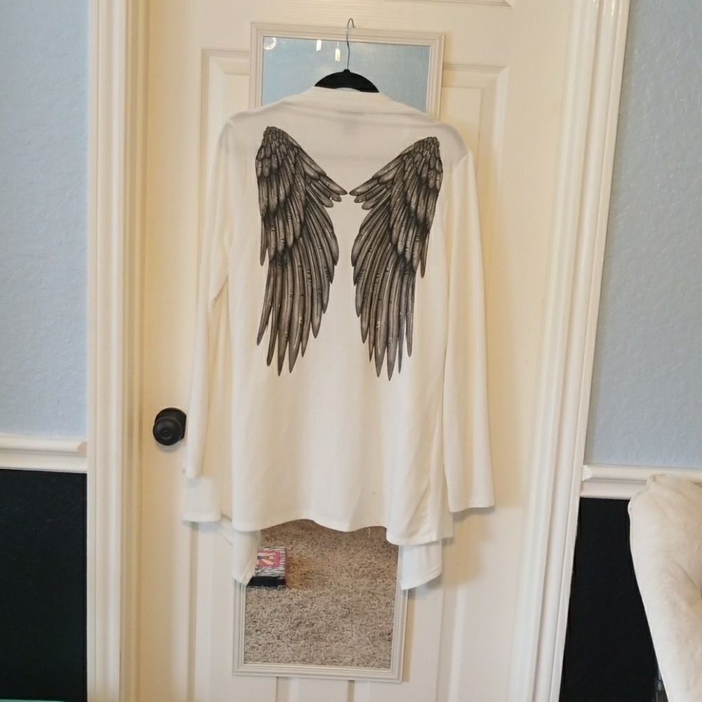 White angel wings cardigan