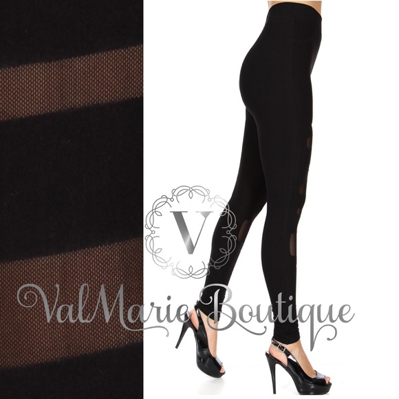 SOFT BRUSHED MESH INLAY LEGGINGS - Picture 2 of 5