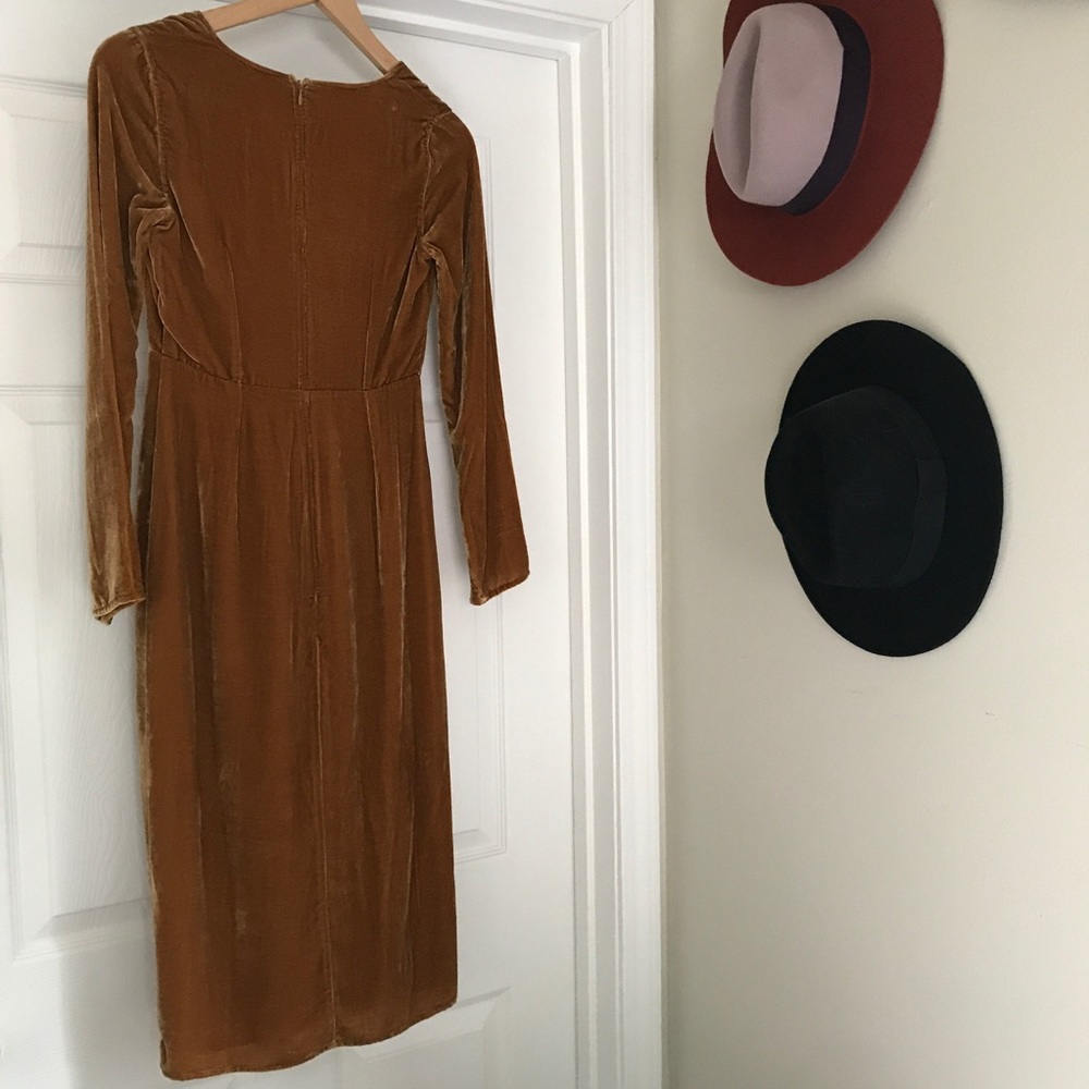 For Love & Lemons Collette Midi Dress Velvet NWT - Picture 4 of 8