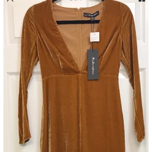 For Love & Lemons Collette Midi Dress Velvet NWT - Picture 7 of 8