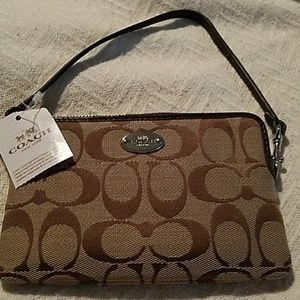 Coach signature wristlet